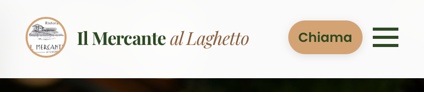 Sito Il Mercante al Laghetto prima, bottone Chiama